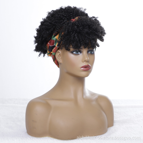 Aishili factory custom non slip wig headband kinly curly headband wig for black women